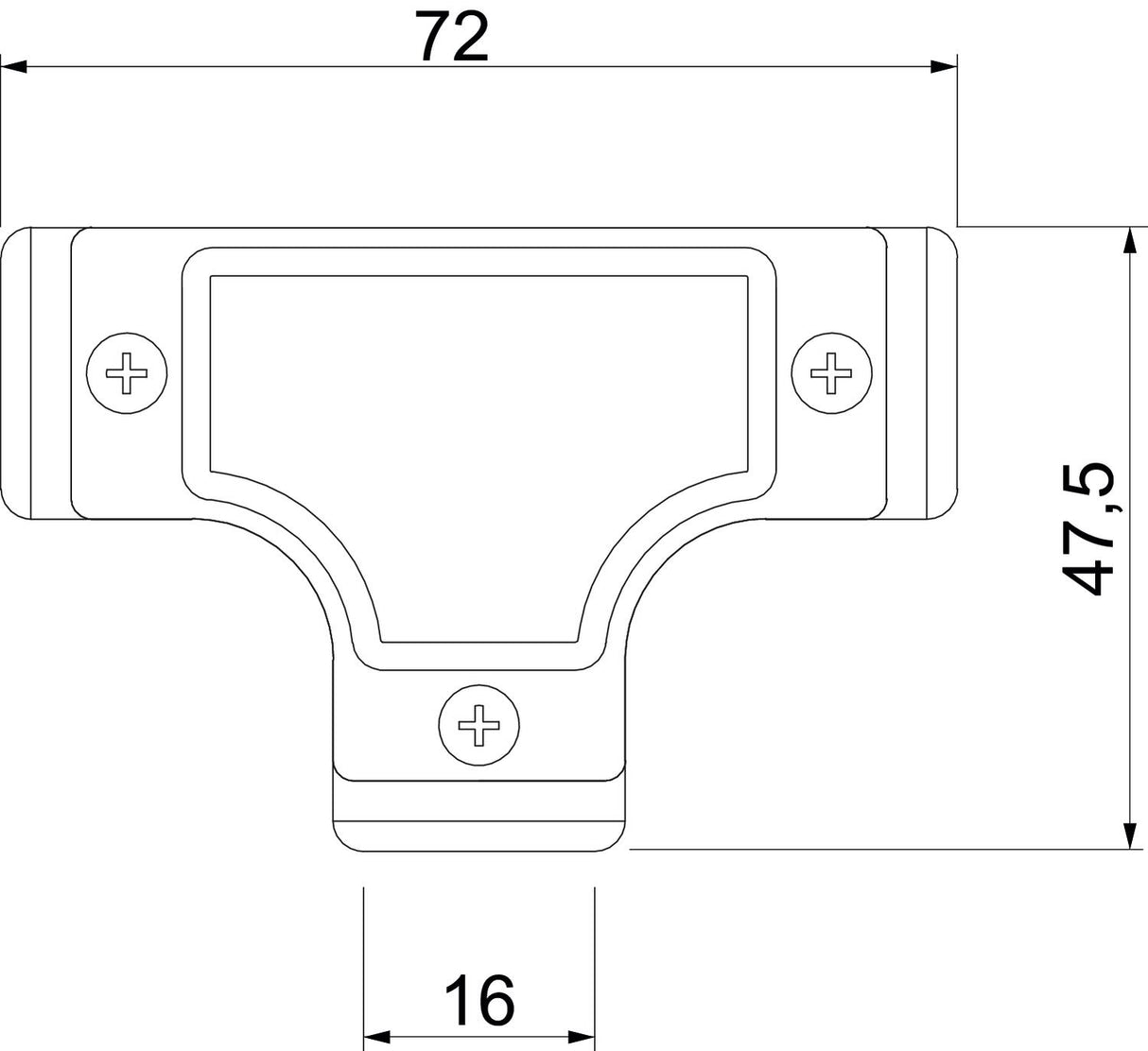 BETTERMANN T-Stück(Erdverlegung) Alu SKT16W ALU 47,6mm unbeh Metall