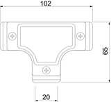 BETTERMANN T-Stück(Erdverlegung) Alu SKT20W ALU 65mm unbeh Metall