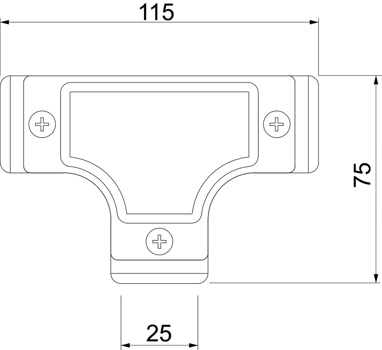BETTERMANN T-Stück(Erdverlegung) Alu SKT25W ALU 75mm unbeh Metall