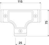 BETTERMANN T-Stück(Erdverlegung) Alu SKT25W ALU 75mm unbeh Metall