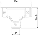BETTERMANN T-Stück(Erdverlegung) Alu SKT50W ALU 124,5mm unbeh Metall