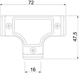 BETTERMANN T-Stück(Erdverlegung) Alu SKTM16W ALU 47,5mm unbeh Metall