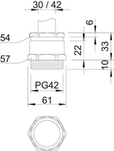 BETTERMANN Kabelverschraubung PG42 Ms si 162 MS PG42 33mm ger vernick