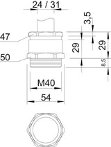BETTERMANN Kabelverschraubung M40 Ms si 162 MS M40 8,5mm IP65 ger vernick