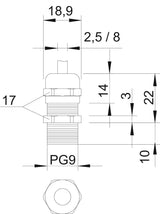 BETTERMANN Kabelverschraubung PG9 Ms si V-TEC L PG9 MS 10mm IP68 ger vernick