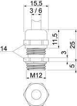BETTERMANN Kabelverschraubung M12 Ms si V-TEC VM12 EMV 5mm IP68 ger vernick