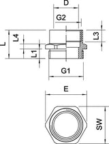 BETTERMANN Adapter Ms M25/PG16 vernick 165 ADA M25-PG16