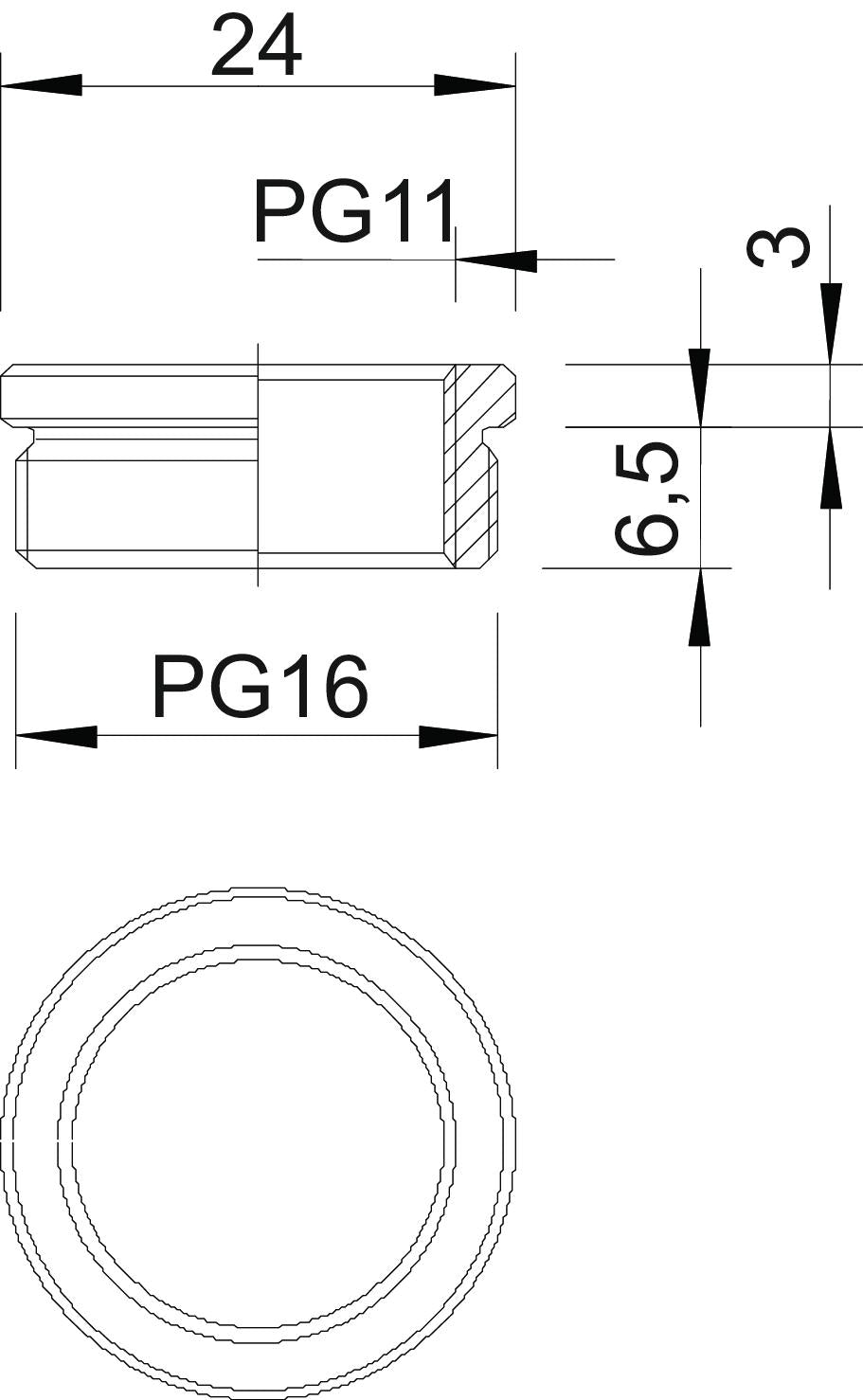 BETTERMANN Reduzierring Ms PG16/PG11 167 R MS PG16-11 vernick