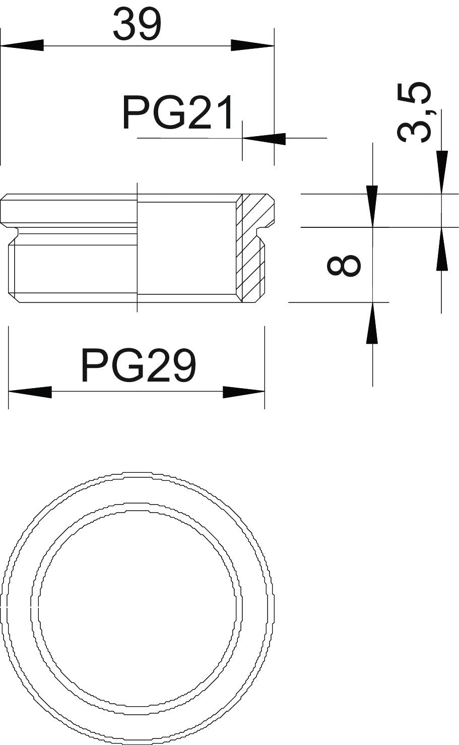 BETTERMANN Reduzierring Ms PG29/PG21 167 R MS PG29-21 vernick