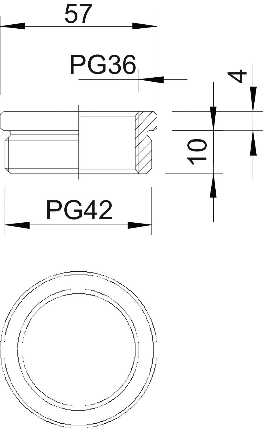 BETTERMANN Reduzierring Ms PG42/PG36 167 R MS PG42-36 vernick