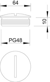 BETTERMANN Verschlussstopfen PG48 Ms hfr 168 MS PG48 vernick natur
