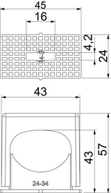 BETTERMANN Abstandsschelle 1f 34mm Kst 3052 LGR geschl hfr