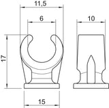 BETTERMANN Abstandsschelle 1f 6mm Kst 2962 6 LGR einlappig hfr