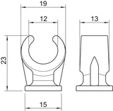 BETTERMANN Abstandsschelle 1f 12mm Kst 2962 12 LGR einlappig hfr