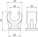 BETTERMANN Abstandsschelle 1f 35mm Kst 2962 35 LGR einlappig hfr