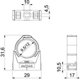 BETTERMANN Rohrschelle 9,5-12mm geschl StarQuick SQ-10 LGR Kst anreihb gr