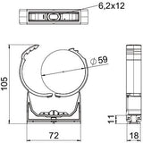 BETTERMANN Rohrschelle 58,5-65mm kompl proQuick PQ-59 LGR PA geschl Kst gr