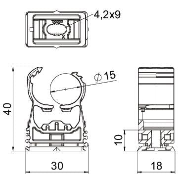 BETTERMANN Rohrschelle 14-16,5mm kompl proQuick PQ-15 SWS PA geschl Kst ws