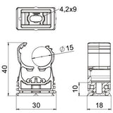BETTERMANN Rohrschelle 14-16,5mm kompl proQuick PQ-15 SWS PA geschl Kst ws