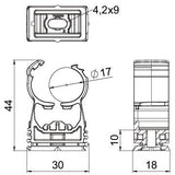 BETTERMANN Rohrschelle 16-20mm kompl PA proQuick PQ-17 SWS geschl Kst anreihb