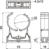 BETTERMANN Rohrschelle 31-35,8mm kompl proQuick PQ-32 SWS PA geschl Kst ws