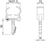 BETTERMANN Steckschelle 1f 6mm geschl 1976 16-21 Kst hfr