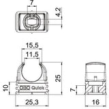 BETTERMANN Rohrschelle 11,5-15,5mm Kst Quick 2955 F M16 STGR anreihb Schraubl