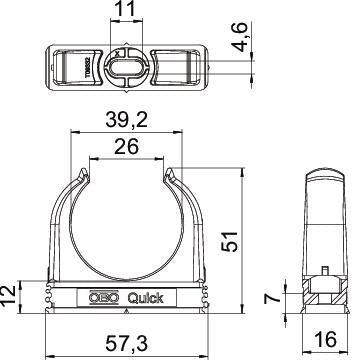 BETTERMANN Rohrschelle 26-31,4mm Kst gr Quick 2955 F M40 STGR anreihb Schraubl