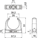 BETTERMANN Rohrschelle 26-31,4mm Kst gr Quick 2955 F M40 STGR anreihb Schraubl