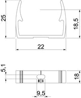 BETTERMANN Rohrschelle 16mm Alu anreihb ALQ M16 Schraubl