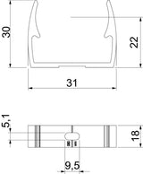 BETTERMANN Rohrschelle 25mm Alu anreihb ALQ M25 Schraubl