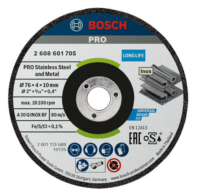 BOSCH-EW Schleifscheibe 76x4mm f.Metall 2608601705
