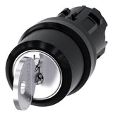 SIEMENS Schlüsselschalter 3stuf rechteck 3SU1000-4BL11-0AA0  22mm 29,45x49,5mm