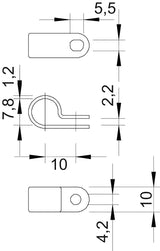 BETTERMANN Befestigungsschelle 1f 8mm 255 8 LGR geschl Kst hfr