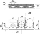 BETTERMANN Abstandsschelle 1f 20mm Kst 2037 12-20 LGR geschl hfr