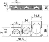 BETTERMANN Abstandsschelle 1f 24mm Kst 2037 16-24 LGR geschl hfr