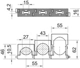 BETTERMANN Abstandsschelle 1f 43mm Kst 2037 27-43 LGR geschl hfr