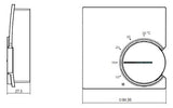 EBERLE Raumthermostat 230V 10A Öffner RTR 9121 IP30 Bimetall