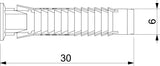 BETTERMANN Universaldübel 6x30mm Kst PE 910 FX 6x30 30mm 3,5-5mm