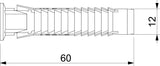 BETTERMANN Universaldübel 12x60mm Kst 910 FX 12x60 PE 60mm 8-10mm
