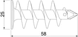 BETTERMANN Spiraldübel 60mm Kst PA DSDT 60 4,5-5mm