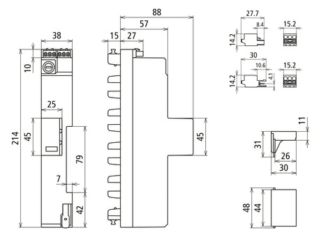 DEHN SE Kombi-Ableiter Sammelsch 3p 2TE DSH ZP 2 SG TNC 255 230VAC 1,5kV