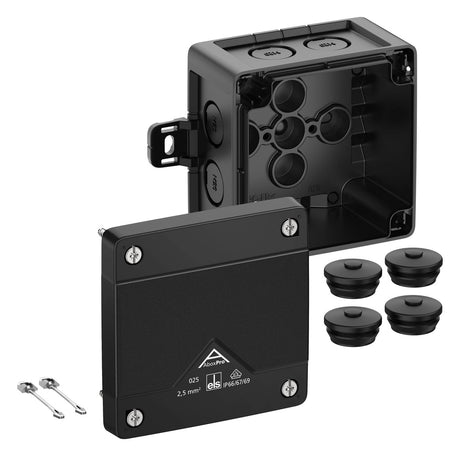 SPELSBERG Abzweigkasten 92x92mm Kst sw Abox Pro 025 AB-L/sw IP66/IP67/IP69 hfr