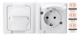 KOPP Steckdose 2f arkws mt AP Klappd BSF BLUEELECTRIC 131202003 IP44