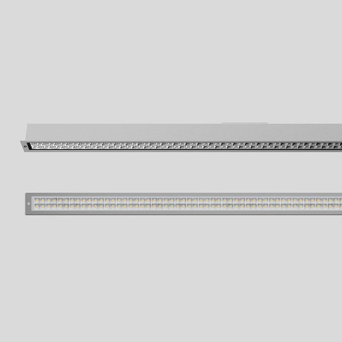 BEGA LED-Rasterleuchte 54,4W 3000K si 24302AK3 4791lm Konv DALI
