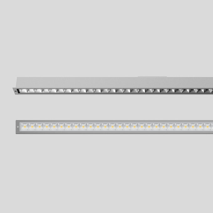 BEGA LED-Rasterleuchte 54,4W 3000K si 24305AK3 6955lm Konv DALI