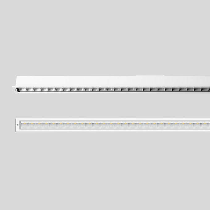 BEGA LED-Rasterleuchte 54,4W 4000K ws 24308K4 6406lm Konv DALI