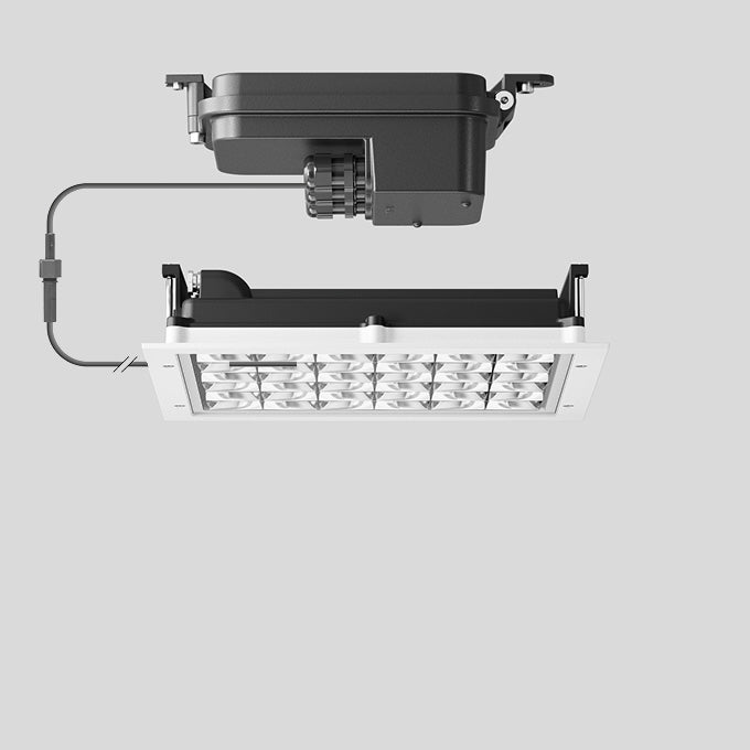 BEGA LED-Einbaustrahler 60W Konv DALI ws 24684K4 1LED 4000K ws 7736lm ws mt Alu