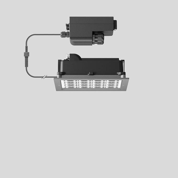 BEGA LED-Einbaustrahler 35,6W Konv DALI 24689AK3 1LED si 3000K ws 2879lm si mt