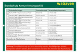 WALRAVEN Kennzeichnungsschild Pacifyre 105x148x1 f. Wand u. Decke beidseitig